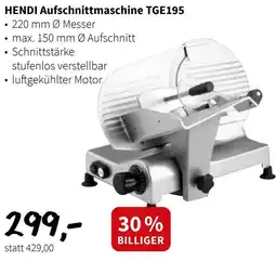 Der Grissemann HENDI Aufschnittmaschine TGE195 Angebot