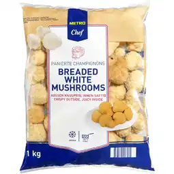 Metro Champignons paniert, Preisangabe ohne MwSt. (Preis inkl. MwSt. 5,52 €), METRO Angebot