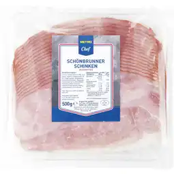 Metro Schönbrunner Schinken, Preisangabe ohne MwSt. (Preis inkl. MwSt. 6,15 €), METRO Angebot