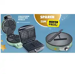 Hofer Waffeleisen/Crepemaker/Hörncheneisen versch. Farben und Modelle HOFER Angebot