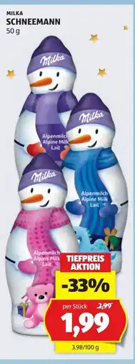Hofer Milka schneemann Angebot