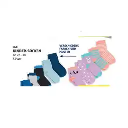 Hofer Kinder-Socken 5 Paar versch. Farben und Muster HOFER Angebot
