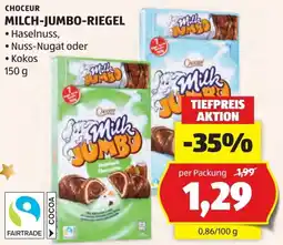 Hofer Milch Jumbo Riegel Angebot