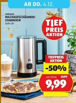 Hofer Milchaufschäumer stabmixer Angebot
