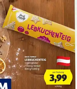 Hofer Lebkuchenteig Angebot