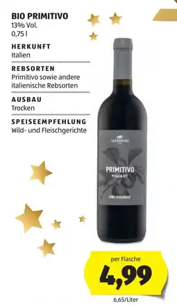 Hofer Bio primitivo Angebot