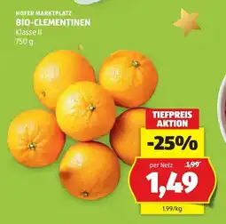 Hofer Bio clementinen Angebot