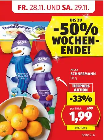 Milka schneemann