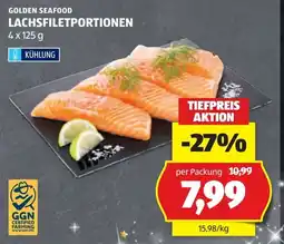 Hofer Golden seafood lachsfiletportionen Angebot