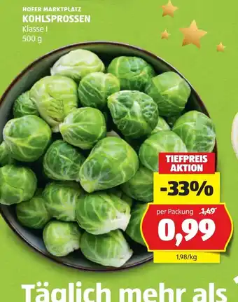 Hofer Kohlsprossen Angebot
