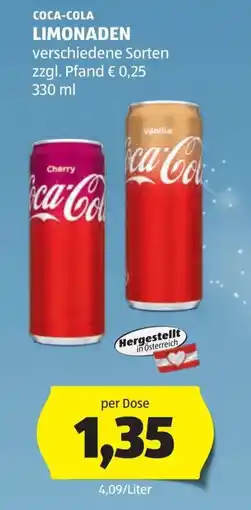 Hofer Coca cola Limonaden Angebot