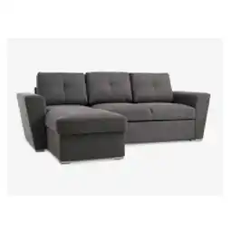 JYSK Schlafsofa mit Chaiselongue VEJLBY Stoff dunkelgrau 3690380 JYSK Angebot