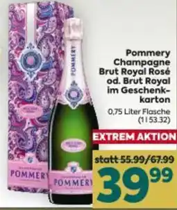 Billa Pommery champagne brut royal rosé od. brut royal im geschenk Angebot