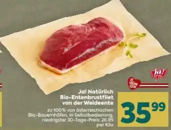 Ja! Natürlich Bio-Entenbrustfilet von der Weideente