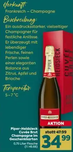 Billa Piper-heidsieck cuvée brut champagne Angebot