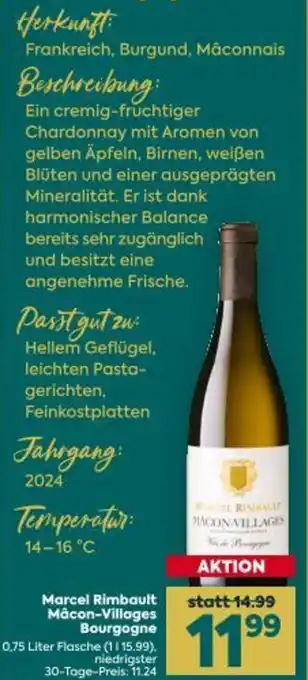 Billa Marcel Rimbault Macon-Villages Bourgogne Angebot