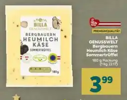 Billa BILLA GENUSSWELT Bergbauern Heumilch Käse Sommertrüffel Angebot