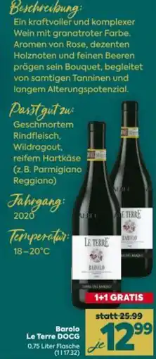 Billa Barolo Le Terre DOCG Angebot