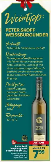 Billa Peter Skoff Weißburgunder Südsteiermark DAC Angebot