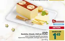 Billa Ländle Raclette, Classic, Chili od. Pfeffer Angebot