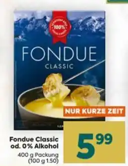 Billa Fondue Classic od Alkohol Angebot
