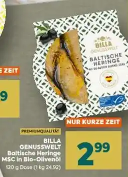 Billa Billa genusswelt baltische heringe msc in bio-olivenöl Angebot
