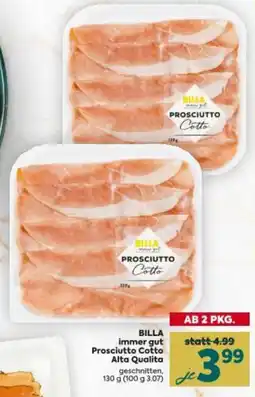 Billa Billa immer gut prosciutto cotto alta qualita Angebot
