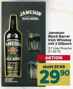 Billa Jameson black barrel irish whiskey mit 2 gläsern Angebot