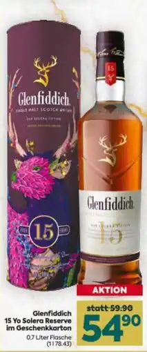 Billa Glenfiddich 15 yo solera reserve im geschenkkarton Angebot