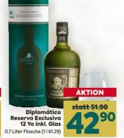 Billa Diplomático Reserva Exclusiva 12 Yo inkl. Glas Angebot