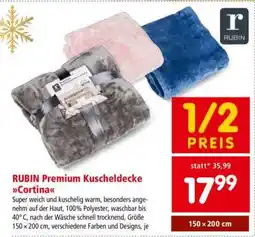 Interspar RUBIN Premium Kuscheldecke Cortina Angebot