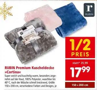 Interspar RUBIN Premium Kuscheldecke Cortina Angebot