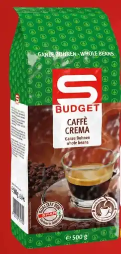 Spar S Budget Caffe Crema Angebot