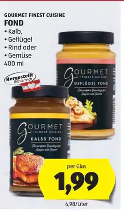 Hofer Gourmet finest cuisine fond Angebot