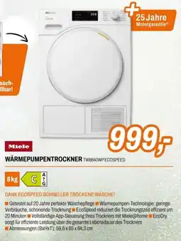 Expert Wärmepumpentrockner twb640wp ecospeed Angebot