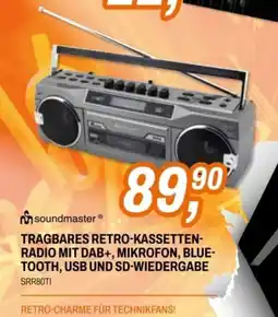 Expert Tragbares retro-kassetten- radio mit dab+, mikrofon, blue- tooth, usb und sd-wiedergabe srr80ti Angebot