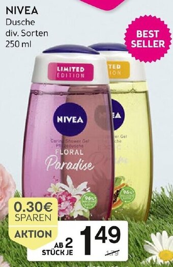 Bipa Nivea Dusche 250 ml Angebot