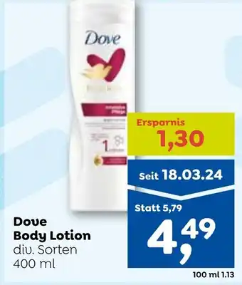 ADEG Dove Body Lotion Angebot