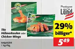 Nah&Frisch Titz Hühnerkeulen oder Chicken Wings Angebot
