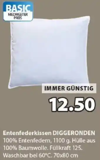 JYSK Entenfederkissen DIGGERONDEN Angebot