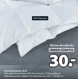 JYSK Entenfederdecke ALTA Angebot