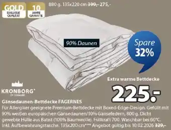 JYSK Gänsedaunen-Bettdecke FAGERNES Angebot