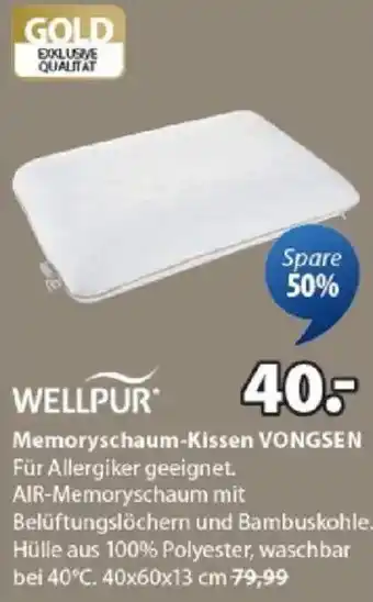 JYSK Memoryschaum-Kissen VONGSEN Angebot