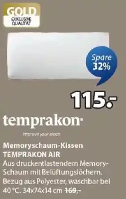 JYSK Memoryschaum-Kissen TEMPRAKON AIR Angebot