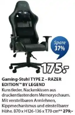 JYSK Gaming-Stuhl TYPE Z – RAZER EDITION BY LEGEND Angebot