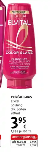 dm L'ORÉAL PARIS Elvital Spülung Angebot