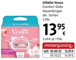 dm Gillette Venus Comfort Glide Rasierklingen Angebot