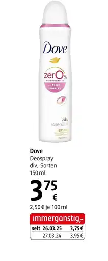 dm Dove Deospray Angebot
