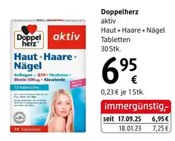 dm Doppelherz aktiv Haut + Haare + Nägel Tabletten Angebot