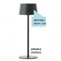 Hellweg LED-Akku-Tischleuchte „Jona“ schwarz 414826 HELLWEG Angebot